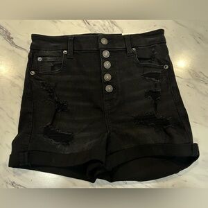 BNWT American Eagle Denim Black Shorts size 4